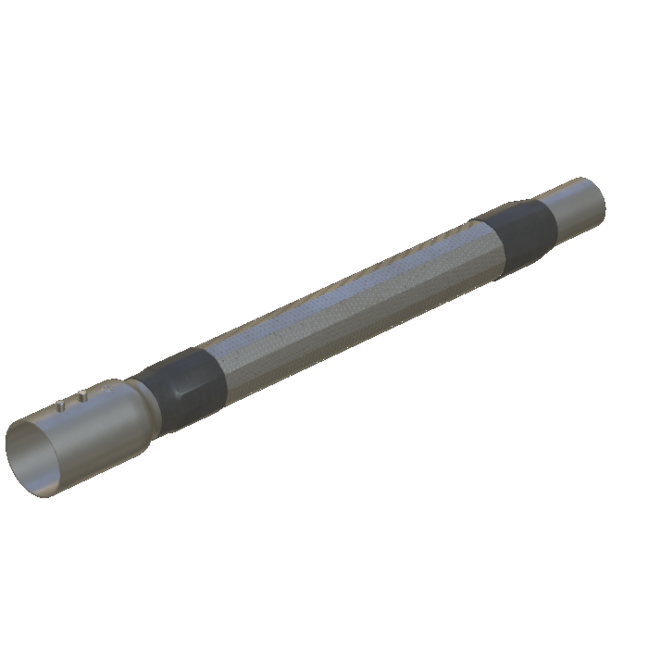 Manguera de metal galvanizado 35 mm en versión Atex contra explosiones de polvo, artículo 10314 de Ruwac