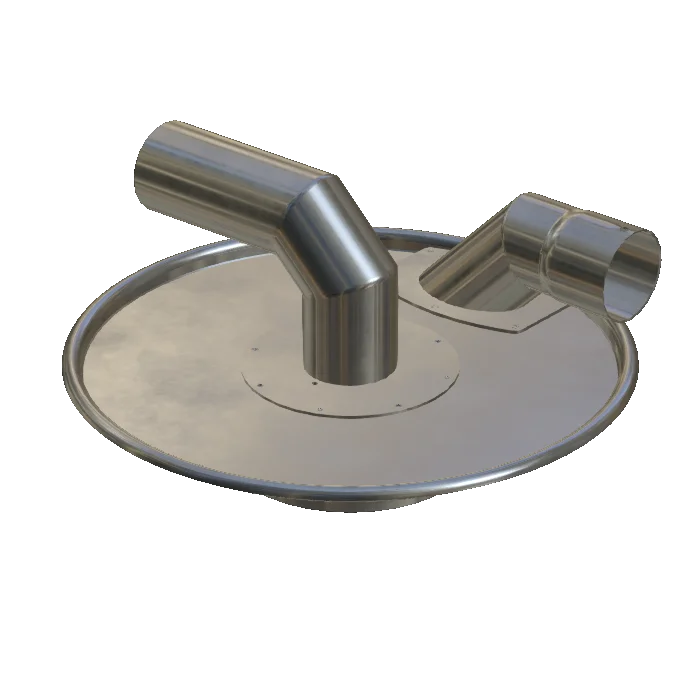 Vorabscheiderdeckel, Edelstahl