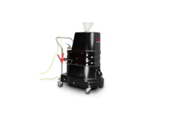 Aspirador industrial Ruwac R01 P con compresor de aire para zonas con riesgo de explosión de polvo o gas.