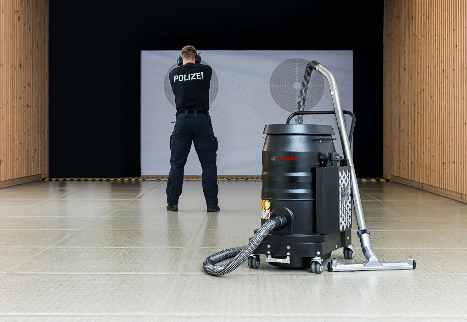 Reinigung einer Polizeischießanlage