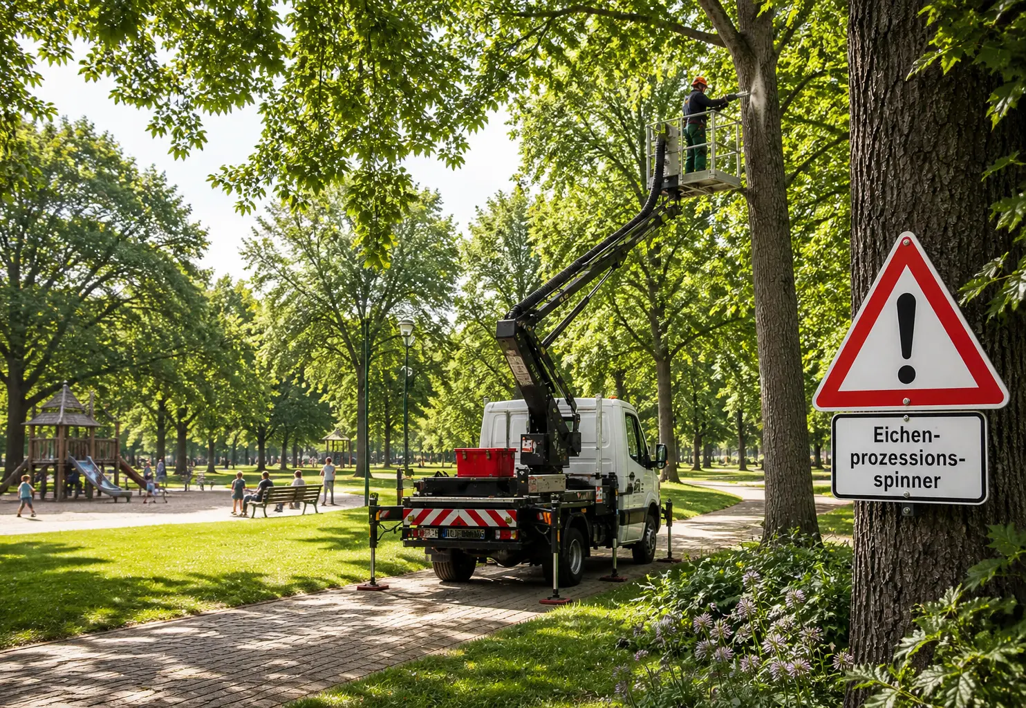 Baumpflegeunternehmen im Einsatz in Parks
